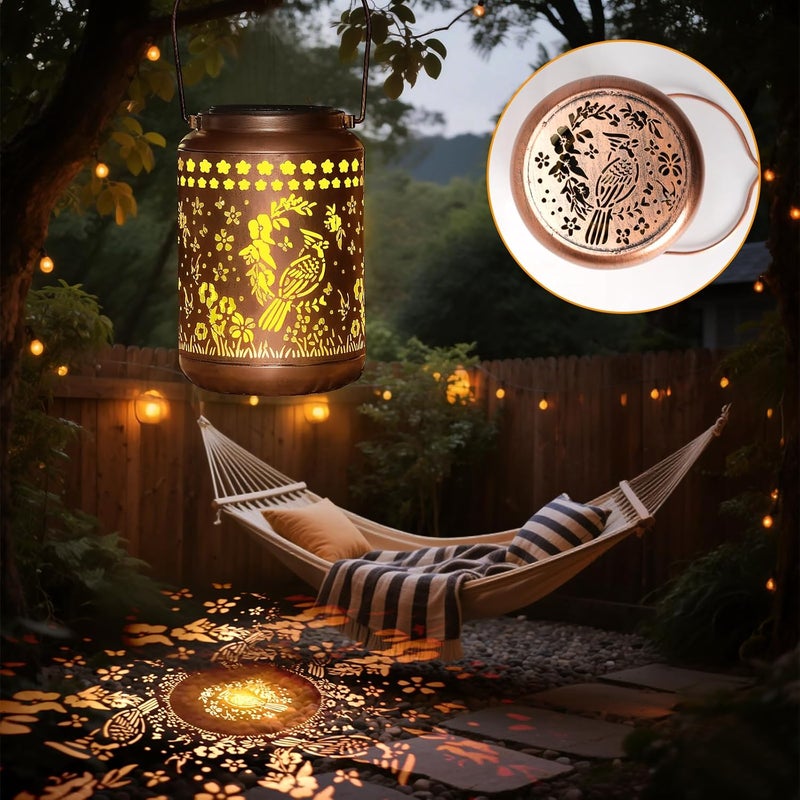 Buwheekoki Cardinal Solar Lantern Outdoor Cardinal Decor Garden Decor Waterproof Light Hanging Solar Lights Yard Decor, Christmas Gifts, Gifts for Women, Gifts for Mom, Gifts for Grandma - Image 3